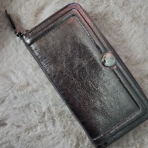 Coach Metallic Pewter Wallet